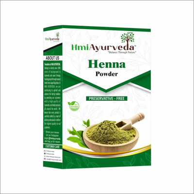 HMI AYURVEDA Natural Henna powder for hair Colour and Growth (200 gm)(200 g)