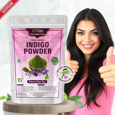 TQS Indigo Powder for Black, Dryness & Dandruff Free Hair, Hair Fall Protection(100 g)