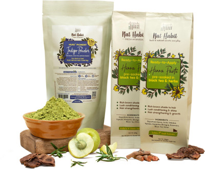 Nat Habit Ready-to-Apply Henna Paste for Hair | Hassle-free Replacement to Henna Powder(525 g)