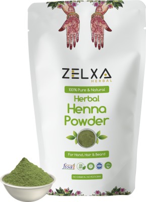 Zelxa Natural Henna Powder for Hair Colour and Growth | Organic Mehendi - Hand, Beard(50 g)