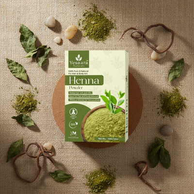 Yesaara Naturals 100gm Herbal Henna Powder for Soft & Nourished Hair(100 g)