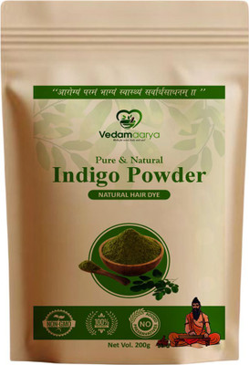VedamAarya Indigo Powder For Hair Color & Care For Black Color(200 g)