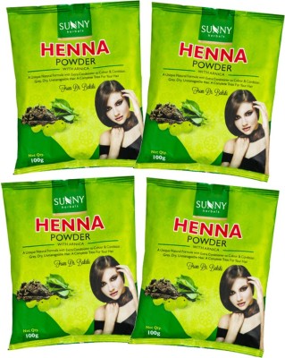 Sunny Herbals Heena Powder Hair Color (Pack of 4 pcs)(100 g)