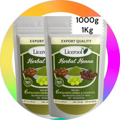 Licerool Mehandi for hair colur Natural colour(1000 g)