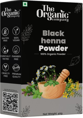 The Organic Company Black Mehendi For Hair | Hair Dye | Black Hair Colour | Henna Leaves | Indigo(100 g)