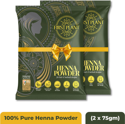 FIRST PLANT Premium Rajasthani HENNA POWDER, ORGANIC Henna for Hair Colour and Hair Care(150 g)