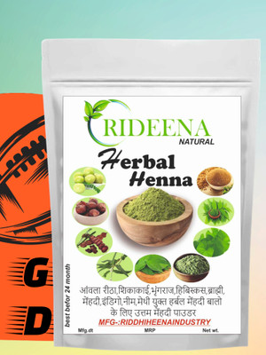 Rideena Pure and Natural Herbal Henna Mehandi Powder(750 g)