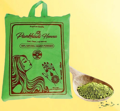 Pankhudi Natural Henna powder for hair Colour and Growth |Tripal Filterd(500 g)
