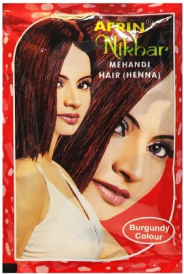 Afrin Nikhar Burgundy Colour Henna Mehandi Hair(30 g)