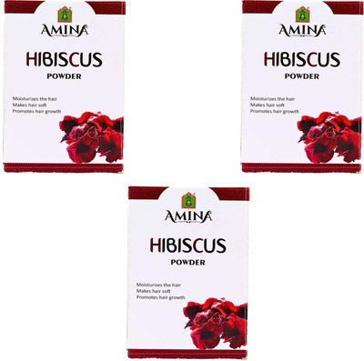 NG MART AMINA HIBISCUS HENNA HAIR POWDER FOR HEALTHY & SHINEE HAIR PACK OF - 50g x 3(150 g)