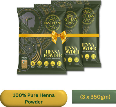 FIRST PLANT Premium Rajasthani HENNA POWDER, ORGANIC Henna for Hair Colour and Hair Care(1050 g)