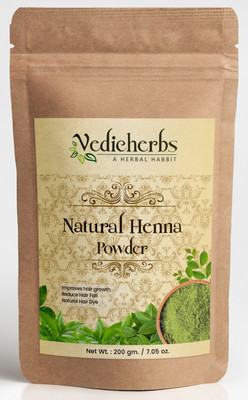 Vedicherbs Henna Herbal Powder for Hair Growth, Natural & Shiny Hair, Reduce Hair Fall(200 g)