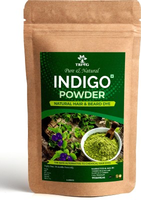 Trivang Organic Indigo Powder for black hair (50 g) | Indigo Mehendi(50 g)