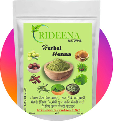 Rideena Organic and Natural Henna Powder For Hair pack & Colour(500 g)