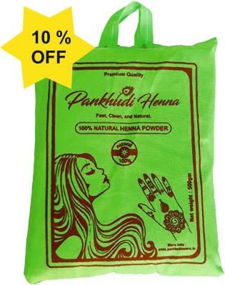 Pankhudi Henna Natural Henna Mehandi Powder for Hair Colour & Mehndi Design & art(500 g)