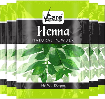 Vcare Organic Henna Powder for Hair 100g Henna Hair Color for Women & Men (Pack of 5)(500 g)