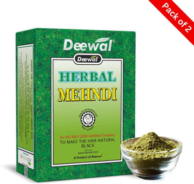 Deewal Herbal Mehndi | Natural Henna Powder for Black Hair Color and Hair Growth(160 g)