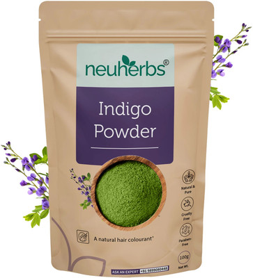Neuherbs Indigo Powder | Natural Hair Colourant With No Artificial Colour & Additives(100 g)