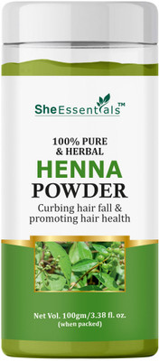 She Essentials Henna Powder For Natural Henna Color (Use with Indigo for Red to Black Color) , Red Orange