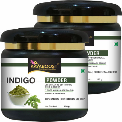 KAYABOOST Indigo Powder for black hair (150 g) | Indigo Mehendi | Pack of 2(300 g)