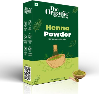 The Organic Company Herbal Mehandi Powder, Ayurvedic Herbs, Natural Hair Color, Henna Leaves(100 g)