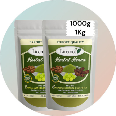 Licerool Rajasthani Mehandi powder Natural colour(1000 g)