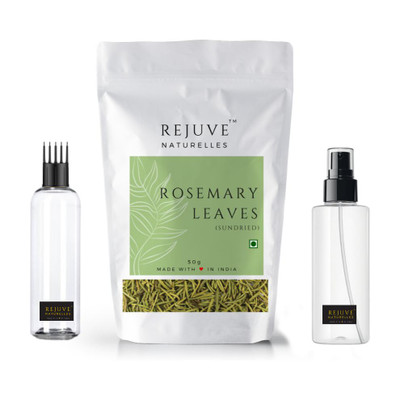 Rejuve Naturelles Rosemary Leaves for Hair Care | Rosemary Water Mist Spray+ Oil Applicator(50 g)