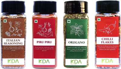 KDA Super Value Pack | Italian Seasoning + Piri Piri + Oregano + Chilli Flakes(215 g)