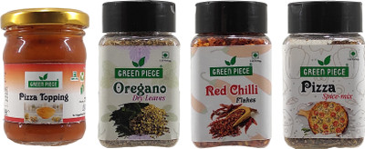 GREEN PIECE Pizza Topping,Red chilli ,oregano and Pizza spice(250 g)