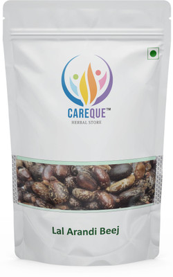 CareQue Lal Arandi Beej - Red Castor Seeds - Erand Seeds - Ricinus communis(50 g)