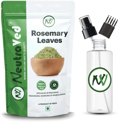 NeutraVed Rosemary Leaves for Hair Growth & Food |Spray Bottle + Comb Applicator(100 g)