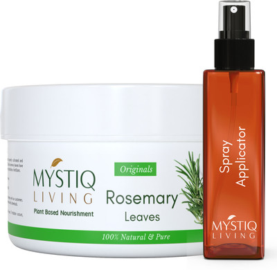 Mystiq Living Organic Rosemary Leaves Dried with Spray Applicator for Hair Growth(70 g)