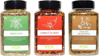 KDA Value Pack | Oregano (200g) + Chilli Flakes (250g) + Italian Seasoning (300g)(750 g)