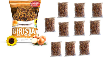 Kings Birista Fried Onion with Sunflower Oil, Crispy & Ready to Use (50g x 10 Pouches)(500 g)