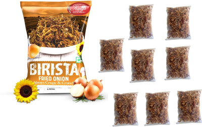 Kings Birista Fried Onion with Sunflower Oil, Crispy & Ready to Use (50g x 8 Pouches)(400 g)