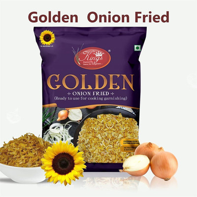 Kings Golden Fried Onion in Sunflower Oil 400g - Ready to Use Onion for Cooking(400 g)