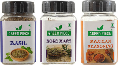 GREEN PIECE Basil (25gm),Rose Mary (25gm) and Maxican Seasoning (50gm)(100 g)