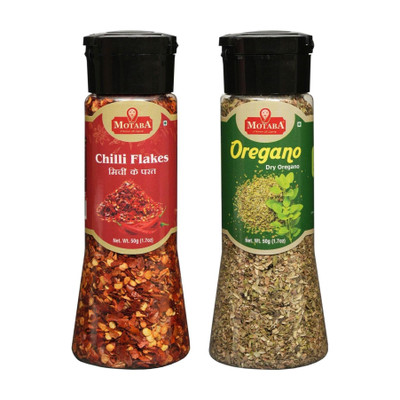 motaba masala Italian Pizza Chilli Flakes (50g) and Dry Oregano (50g) Fresh Herbs & Seasonings(100 g)