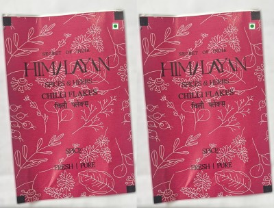 himalayan spices and herbs Chilli Flakes Dried RED Chilly Seasonings for Pizza, Pasta and Food Set of 2x50(50 g)