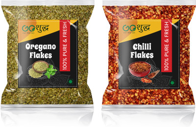 Goshudh Oregano Flakes 200gm & Chilli Flakes 200gm Combo Pack(400 g)