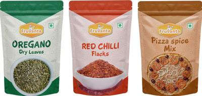 Fruvanta Oregano (50g),Red Chilli/Perprica (50g) and Pizza Spice mix (50g).(Pack of 3)-(150 g)