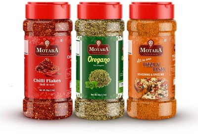 motaba masala Flakes Combo Pack Chilli Flakes 50g, Dry Oregano 50g & Pizza-Pasta Seasoning 70g(170 g)