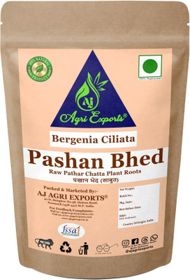 AJ AGRI EXPORTS Pashan Bhed - Pakhan Ved - Pathar Chatta Roots - Bergenia Ciliata - पखान भेद(400 g)