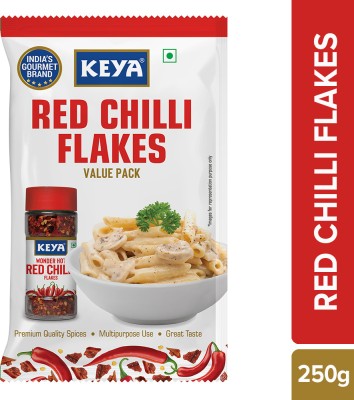 keya Red Chilli Flakes 250g Pouch(250 g)