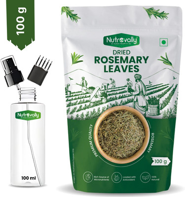 NutroVally Rosemary Leaves for Hair Growh with Spray Bottle + Comb Applicator(100 g)