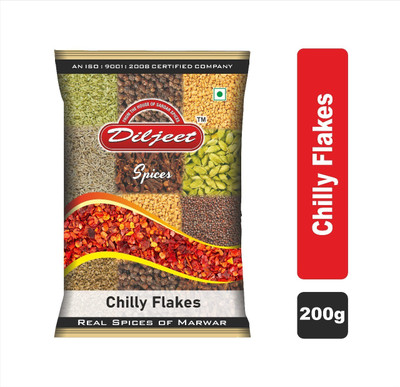 DILJEET SPICES Diljeet 200Gm Red Chilli Flakes For Italian Seasoning(200 g)