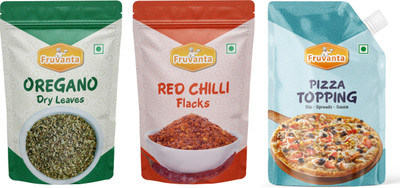 Fruvanta Pizza Toppings (100gm) Oregano(50g) and Chilli flakes/Paprica(50g).(Pack of 3)-(200 g)