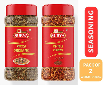 Surya PIZZA OREGANO AND CHILLI FLAKES COMBO 180gm(180 g)