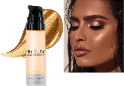 GABBU Best Gold HD Glow Liquid Highlighter long lasting makuep look Highlighter(shimmer gold)