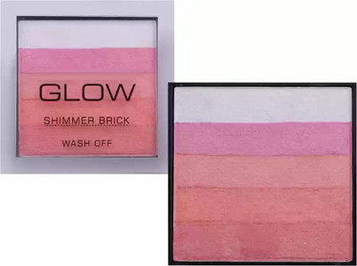 Emijun Baked Shimmer Blusher and Highlighter Palette for Face makeup Highlighter(multi color)
